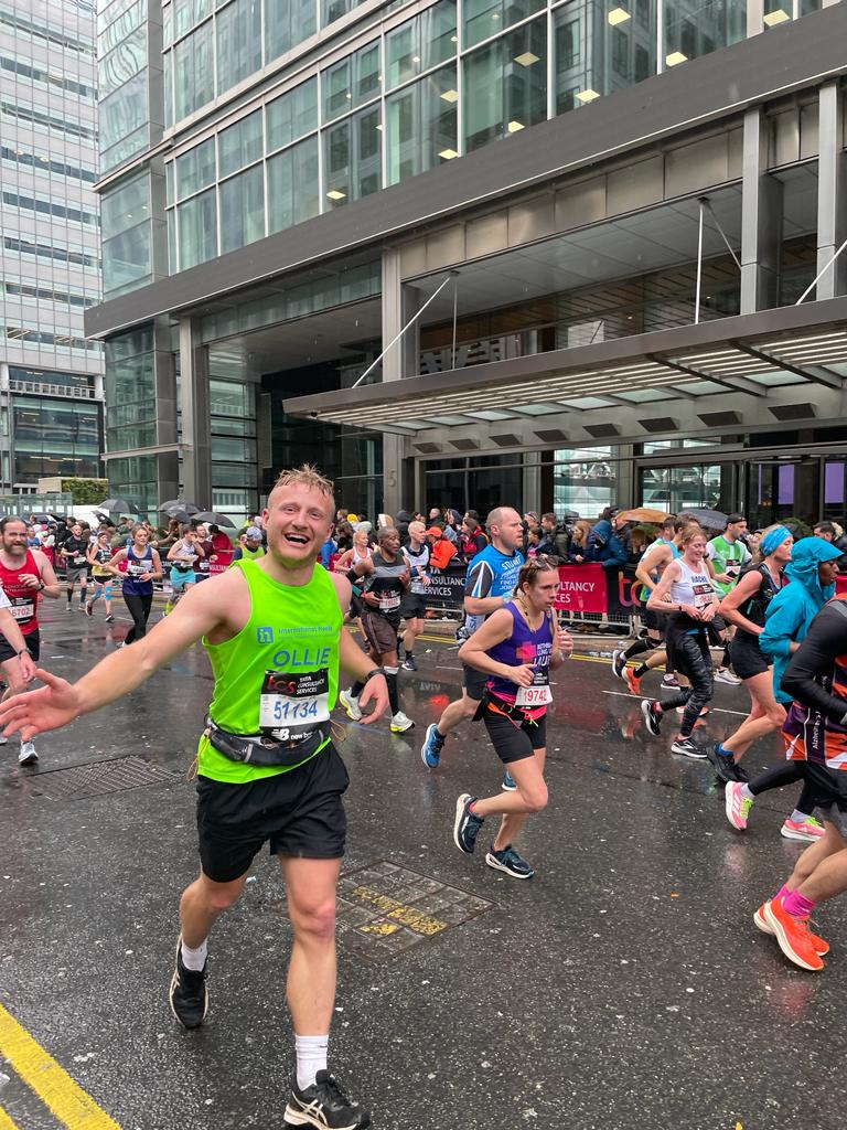 a runner for International Needs UK running the London Marathon