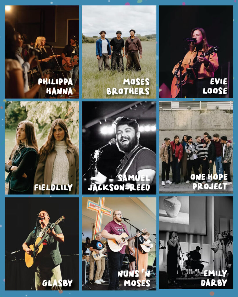 Pictures of 9 artists/bands that will feature at the festival