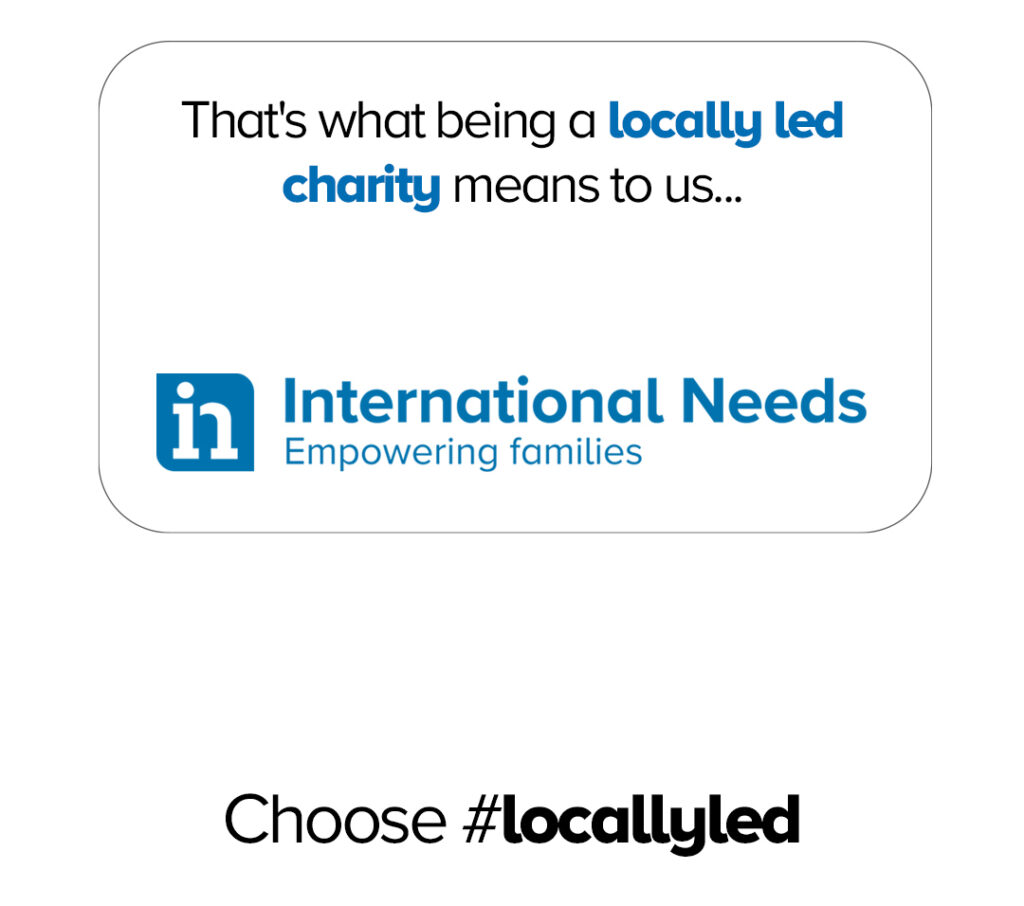 text saying: That's what being a locally led charity means to us... Choose locally led