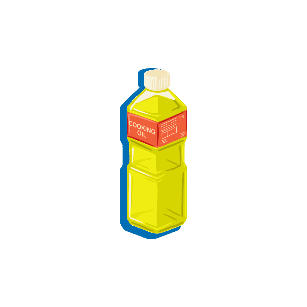 illustration of yellow cooking oil