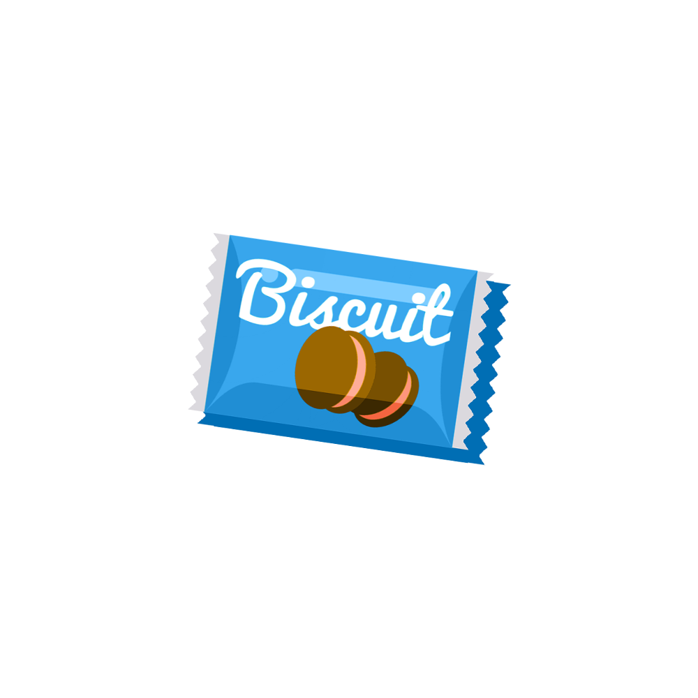 illustration of blue energy biscuits