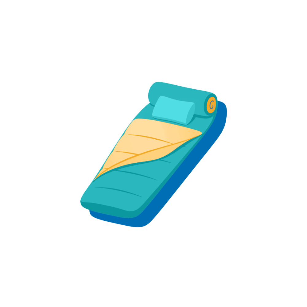 illustration of a mat and cushion